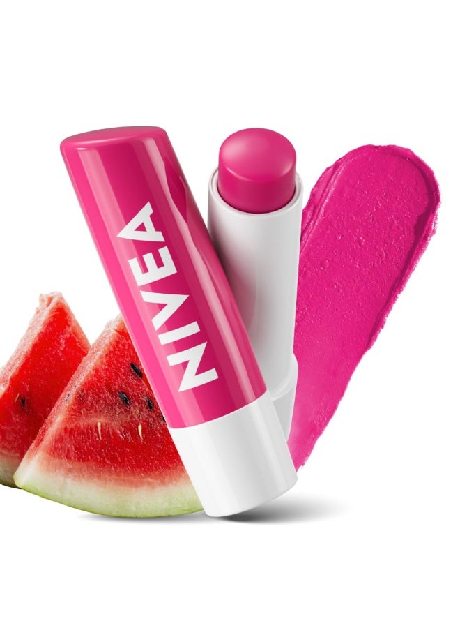 NIVEA Watermelon Shine 4.8g Lip Balm|24 H Melt in Moisture Formula|Natural Oils|4.8 g - Image 2